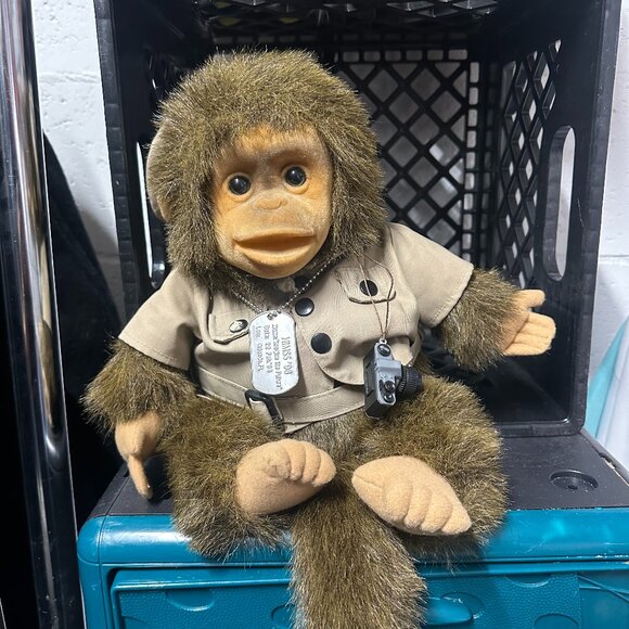 Vintage 1994 Hosung Monkey Chimp Monkey Hand Puppet - Picture 1 of 8